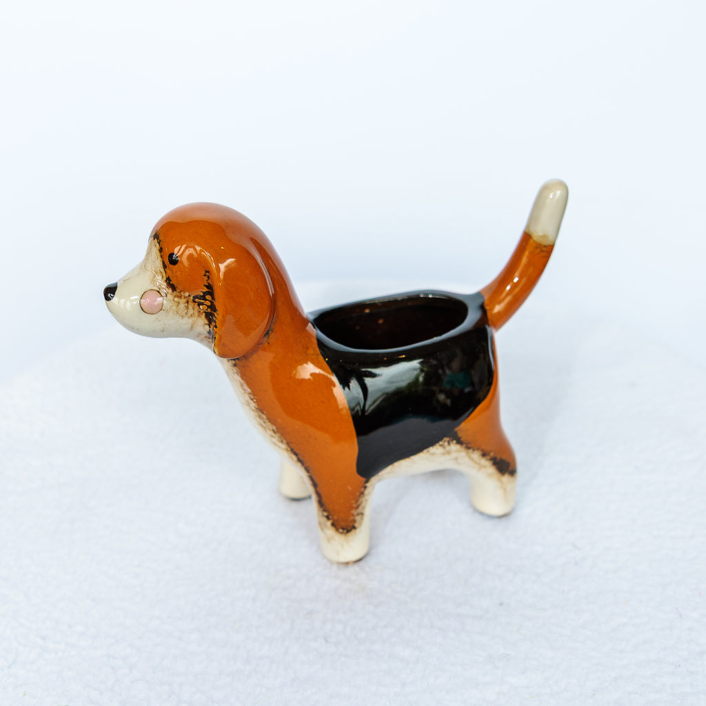 dog ceramic vase