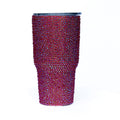 Bedazzled crystal thermal travel mugs (Two Pink, Two Aurorae, and Two Blue