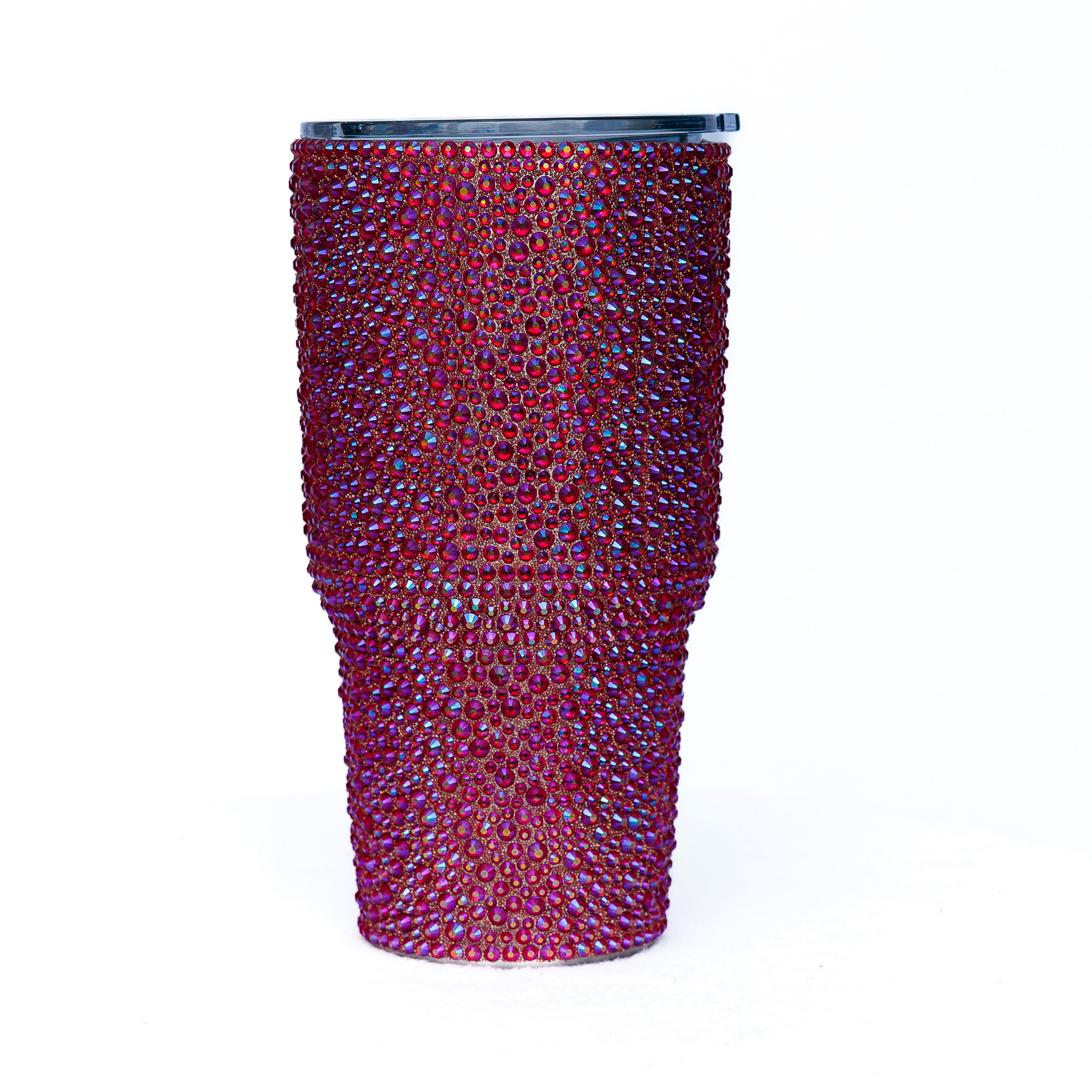 Bedazzled crystal thermal travel mugs (Two Pink, Two Aurorae, and Two Blue