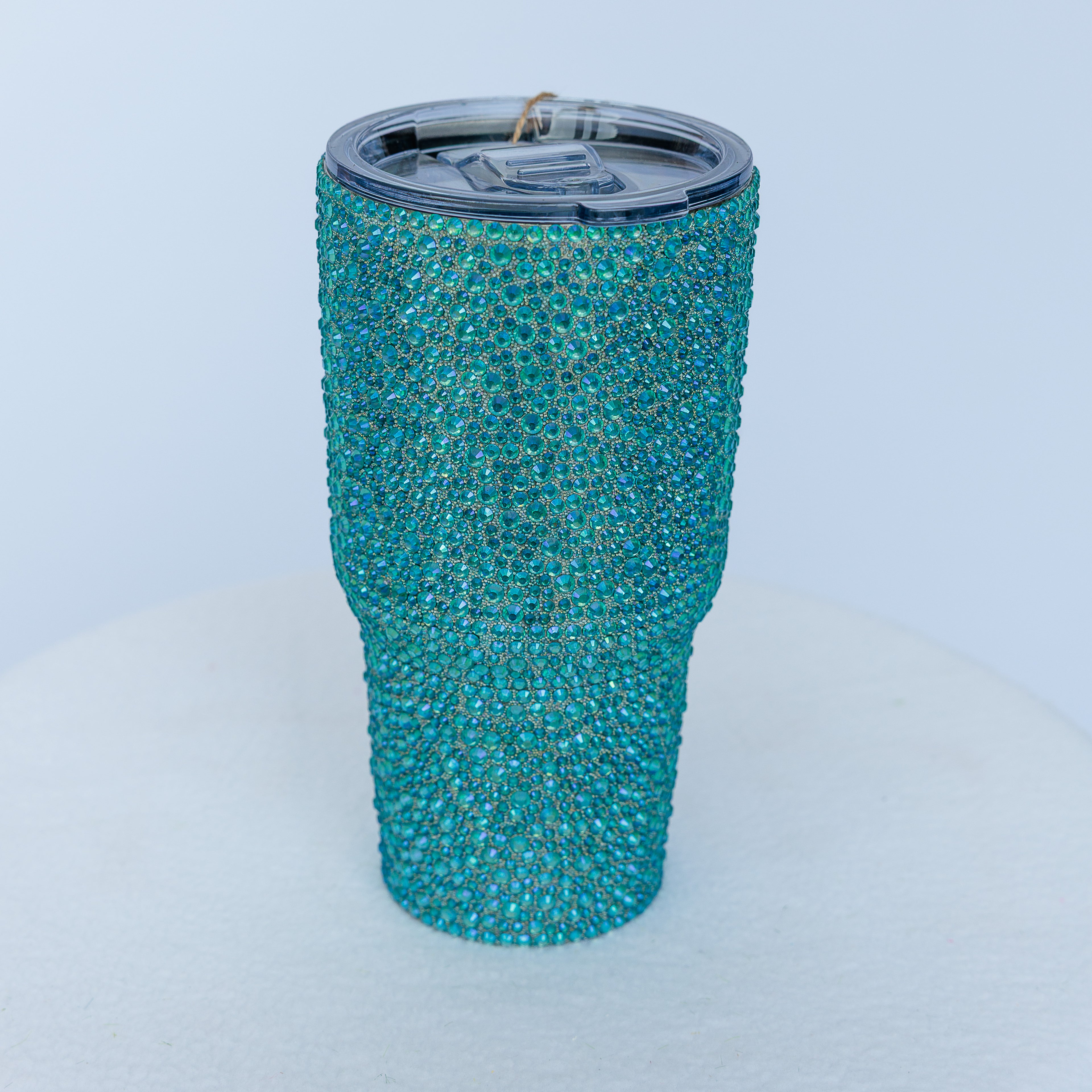 Bedazzled crystal thermal travel mugs (Two Pink, Two Aurorae, and Two Blue
