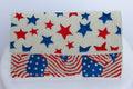 Beaded Red, White, and Blue Stars and Strips evening bag