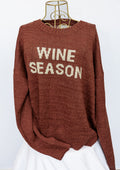 Wine Season Sweater (65% acrylic, 35% polyester)