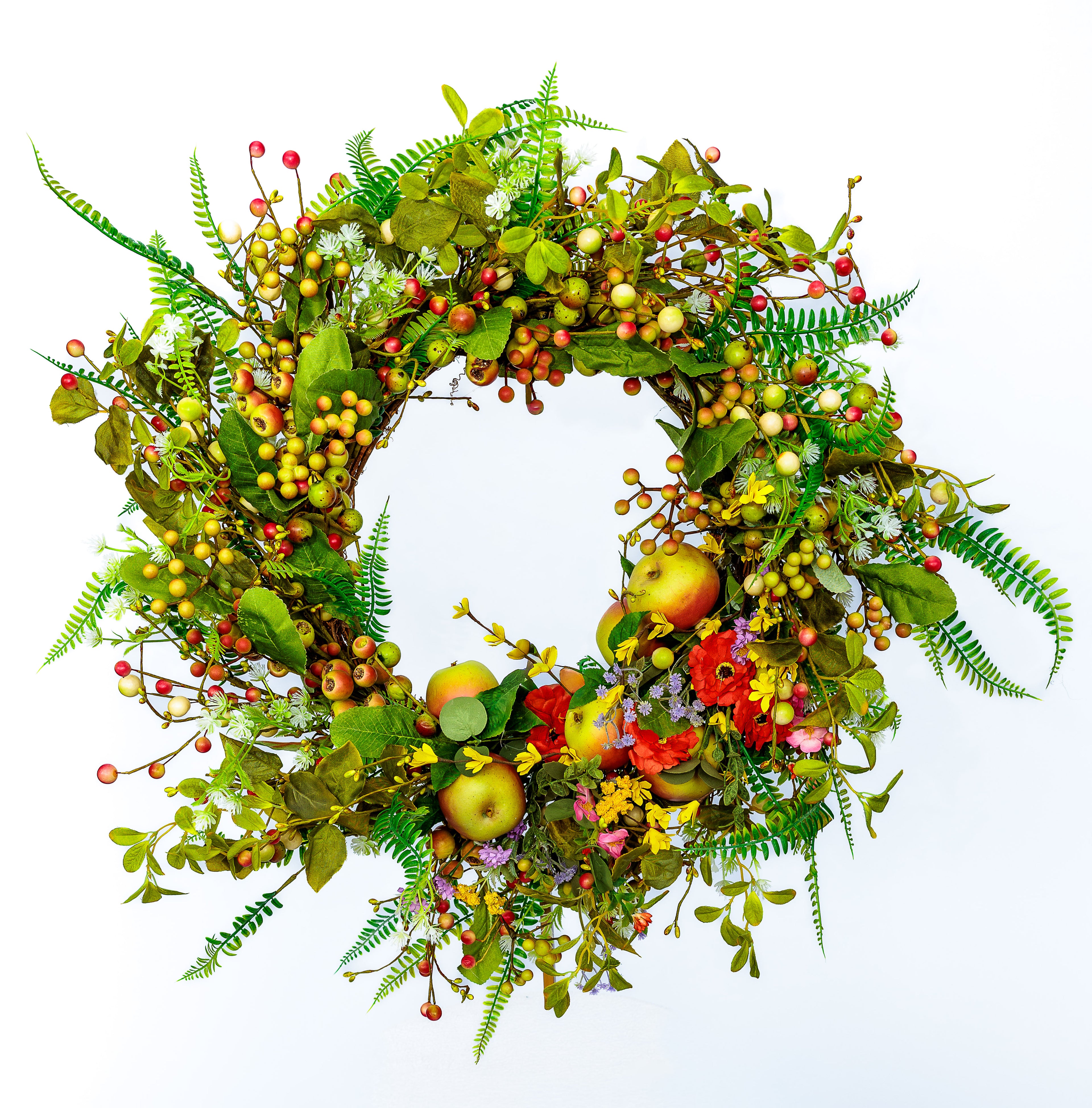 Apple and berry wreath