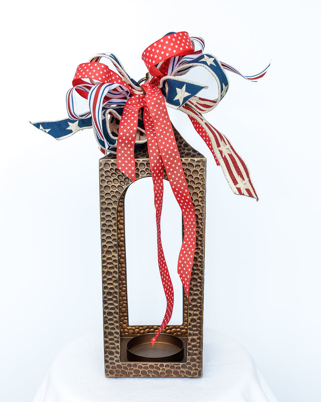Hammered Bronze Metal Lantern