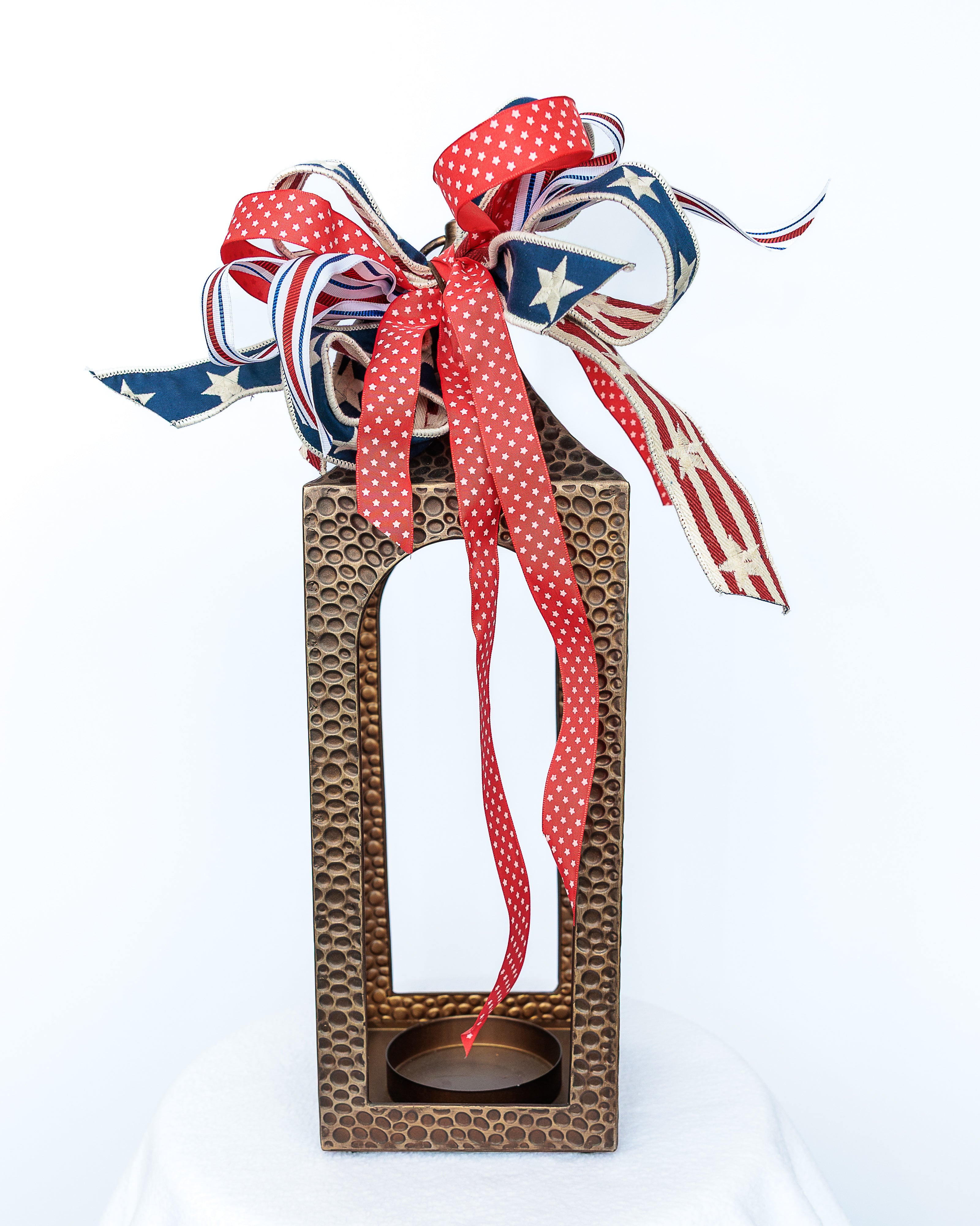 Hammered Bronze Metal Lantern