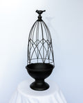 Black topiary obelisk garden lantern or planter