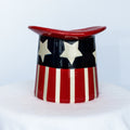 Red, White, and Blue Uncle Sam Hat planter