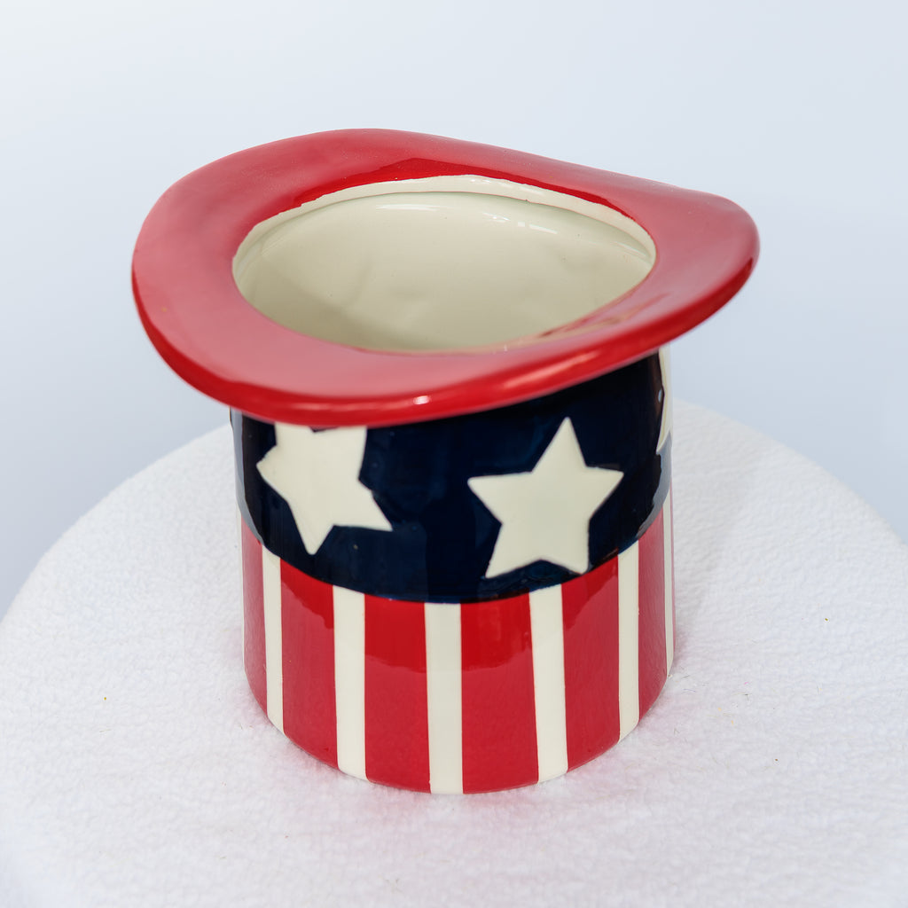 Red, White, and Blue Uncle Sam Hat planter